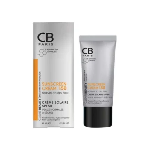 Colorless sunscreen cream suitable for dry to normal skin, CB