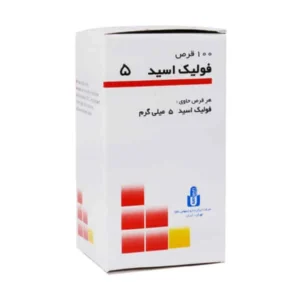 Iran Daru Folic Acid 5 mg 100 Tablets